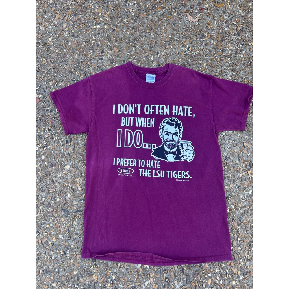 Mississippi State Smack I Prefer To Hate LSU‎ Tigers Medi Maroon Graphic T-Shirt